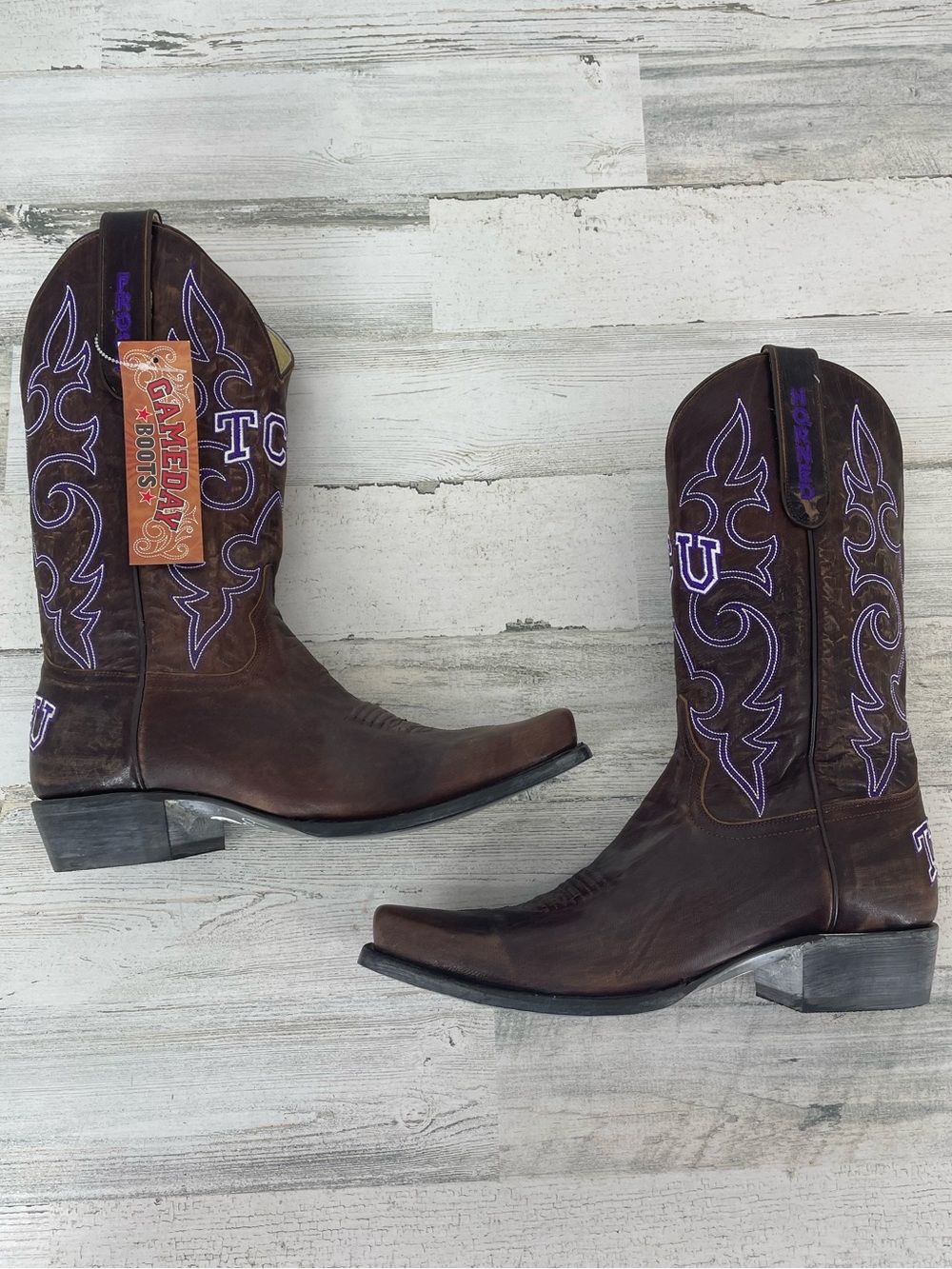 TCU Horned Frogs Men's Board Room Gameday Boots New Size 11